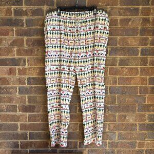 Hanna Andersson Adult Flannel Pajama Pants Elf Fair Isle Size XXL Unisex